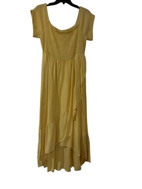 Torrid Butter Yellow Smocked Top Maxi Dress